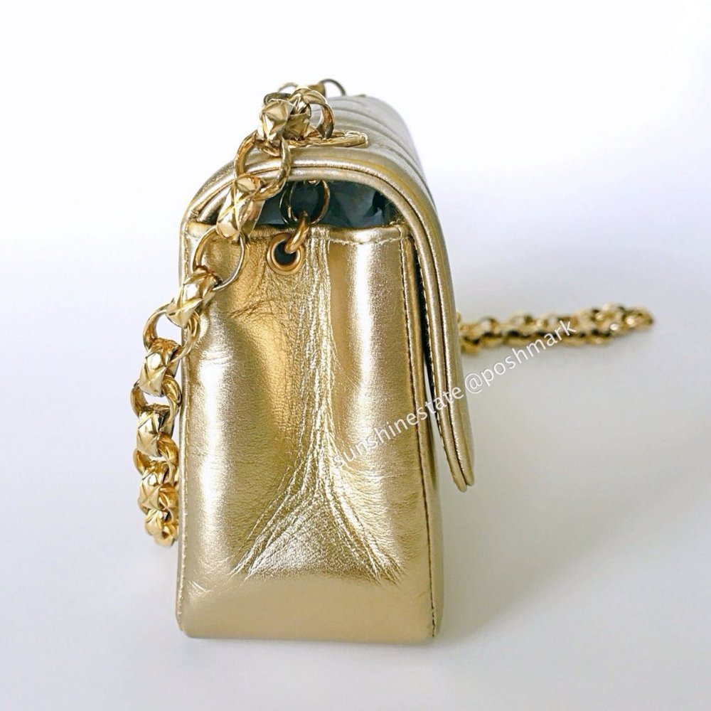 Chanel Mini Flap Bag Gold crossbody / shoulder bag - Picture 2 of 5